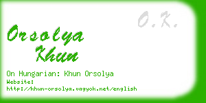 orsolya khun business card